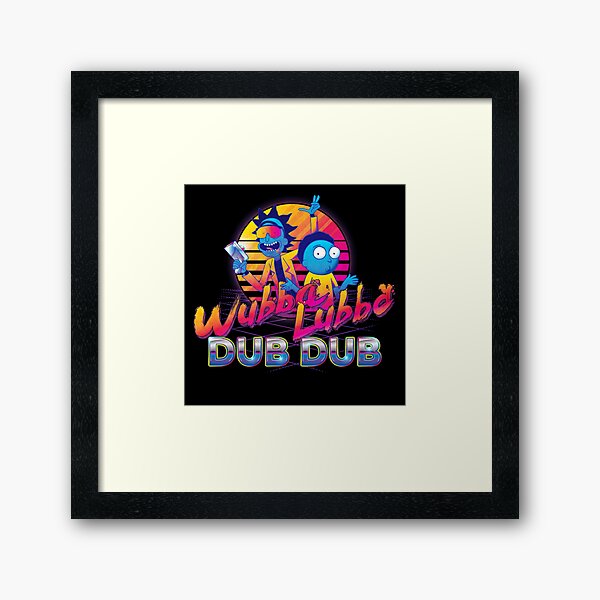 Rick and Morty Neon Framed Art Print