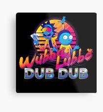 Rick and Morty Neon Metal Print