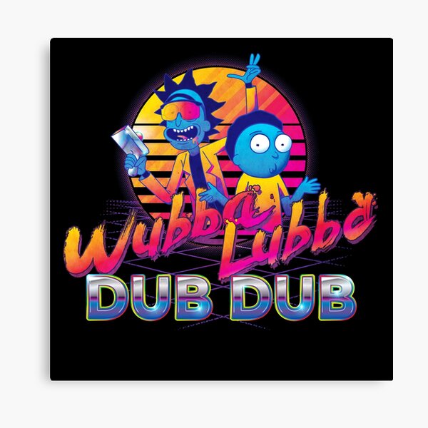Rick and Morty Neon Canvas Print