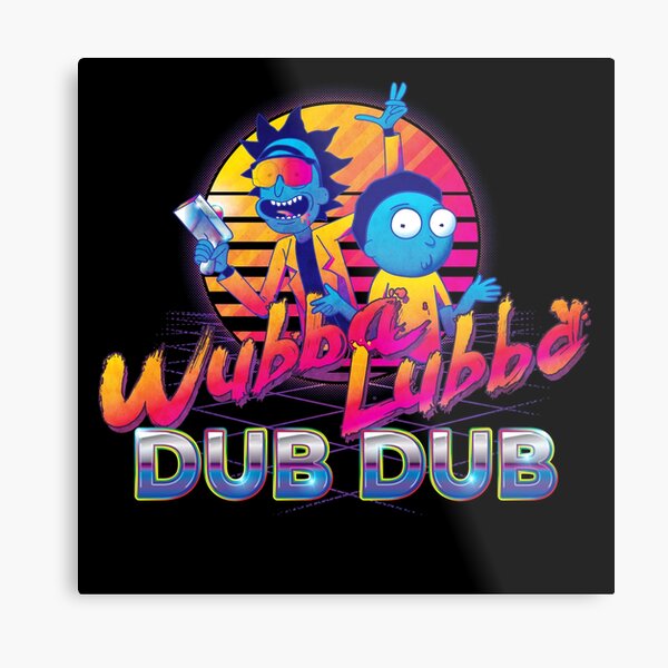 Rick et Morty Neon Impression métallique