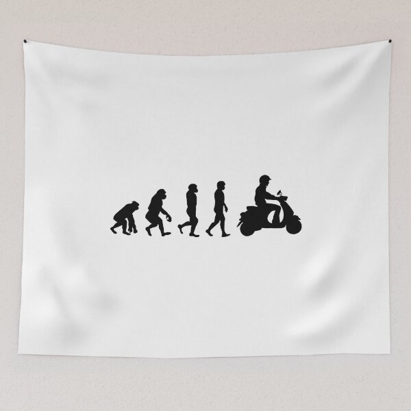 Item preview, Scooter Rider Scootering Motorbike Moped Evolution designed and sold by CuteDesigns1.