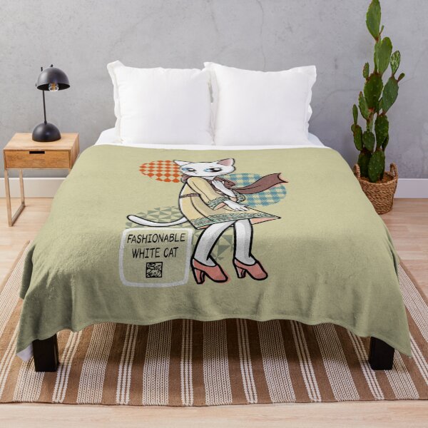 Item preview, Fashionable white cat designed and sold by BATKEI ART.