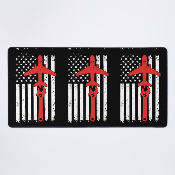 Item preview, Aircraft Mechanic Distressed Vintage USA Flag Airplane Technician: Funny Aviation Mechanic Gift designed and sold by Adexyl.