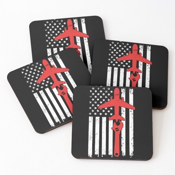 Item preview, Aircraft Mechanic Distressed Vintage USA Flag Airplane Technician: Funny Aviation Mechanic Gift designed and sold by Adexyl.