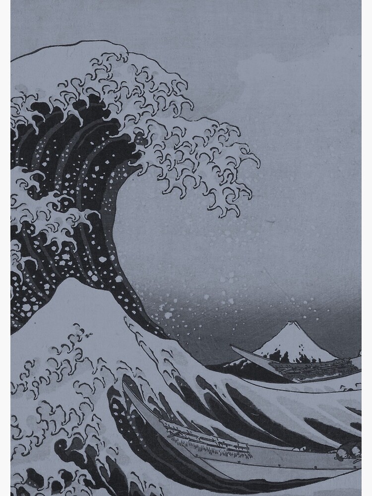 Silver Japanese Great Wave off Kanagawa by Hokusai by podartist