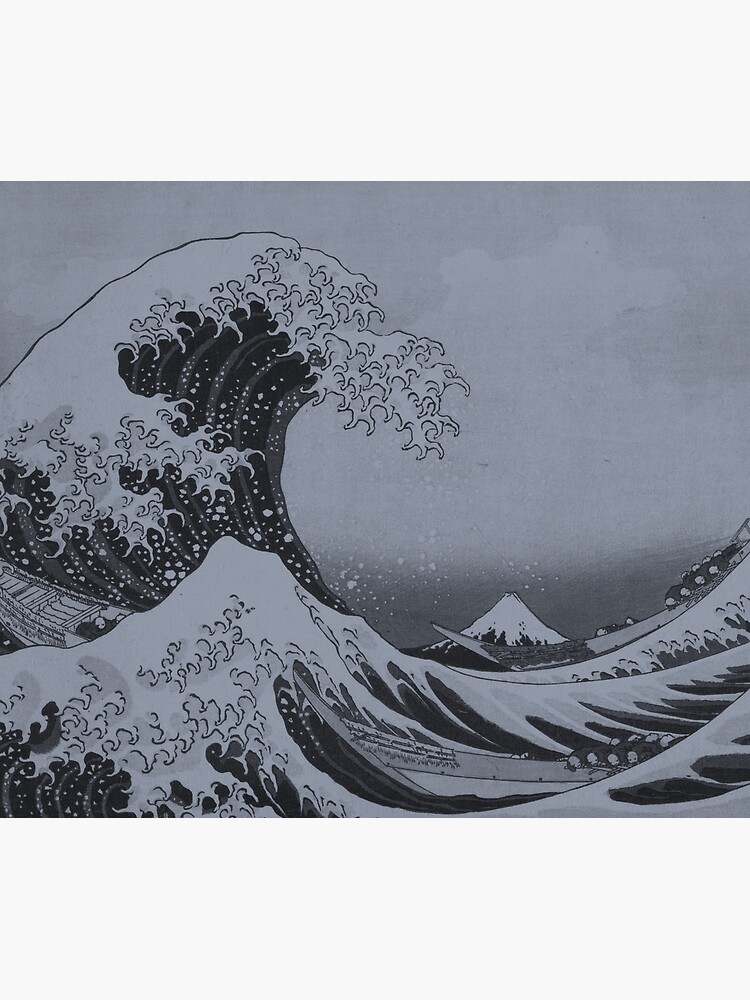 Silver Japanese Great Wave off Kanagawa by Hokusai by podartist