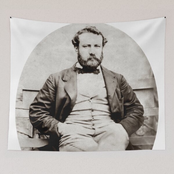 Item preview, Vintage Jules Verne Portrait Photograph  designed and sold by BravuraMedia.