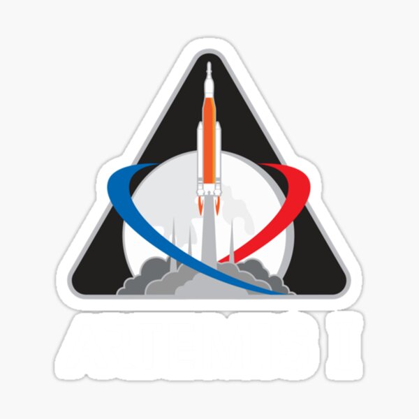 Pegatina Redonda Logotipo de la NASA Ares Rocket