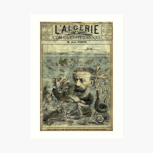 Couverture Périodique Vintage Jules Verne Impression artistique
