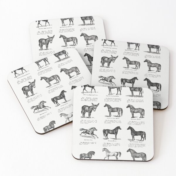 Item preview, Breeds of Horses chart poster designed and sold by Vintage Designs +.