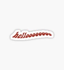 Retro Wavy Hello // Dougie Jones Sticker