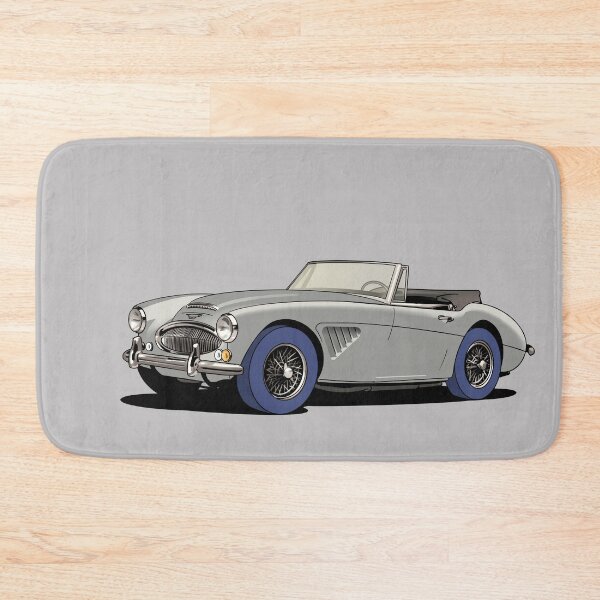 Item preview, Austin-Healey British sports car in silver grey designed and sold by Webazoot Industries - Car Art.