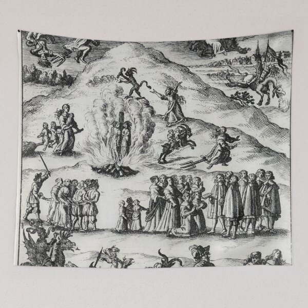 Item preview, Medieval etching depicting the Witch Trials designed and sold by Vintage Designs +.