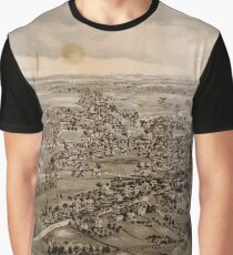 Vintage Pictorial Map of Kennebunk Maine (1895) Graphic T-Shirt
