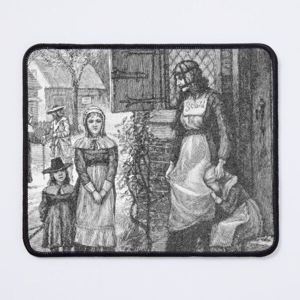 Item preview, Woman in the Scolds Bridle vintage creepy etching designed and sold by Vintage Designs +.