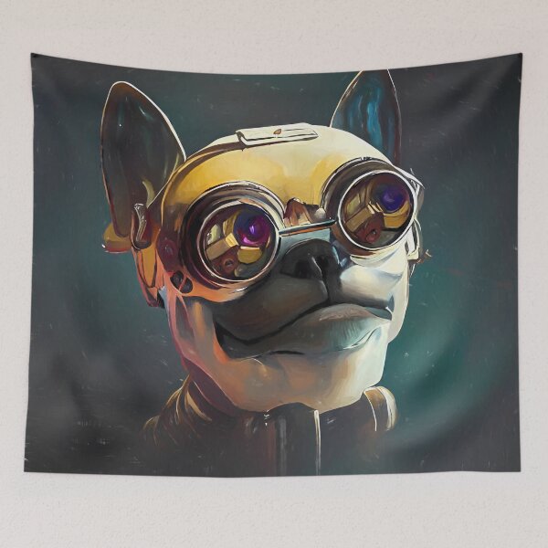 Item preview, Steampunk Dog Art Print designed and sold by nuel-art.