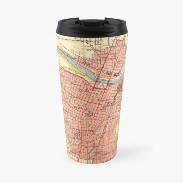 Vintage Map of Topeka Kansas (1951) Travel Mug