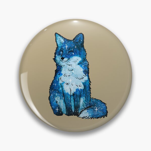 Item preview, Cute Fox Space and Stars – Light Blue designed and sold by northernhugs.