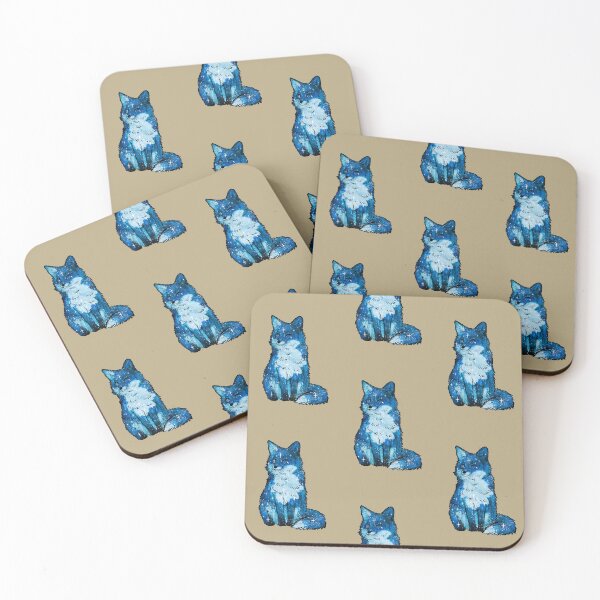 Item preview, Cute Fox Space and Stars – Light Blue designed and sold by northernhugs.