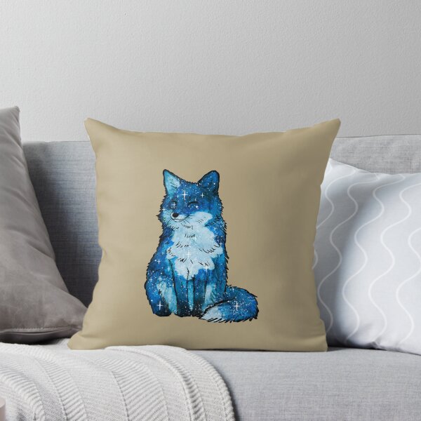 Item preview, Cute Fox Space and Stars – Light Blue designed and sold by northernhugs.