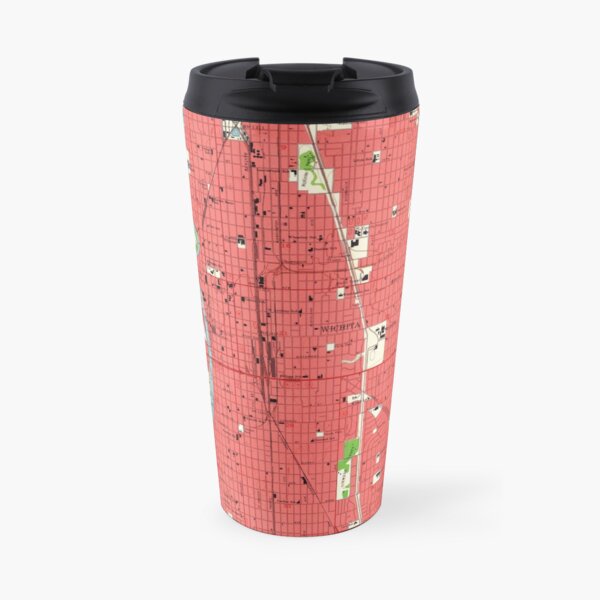 Vintage Map of Wichita Kansas (1961) Travel Mug