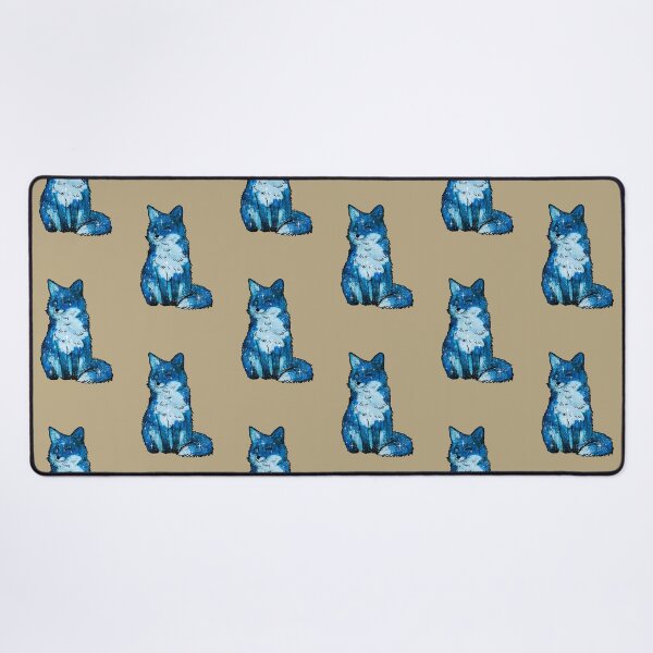 Item preview, Cute Fox Space and Stars – Light Blue designed and sold by northernhugs.