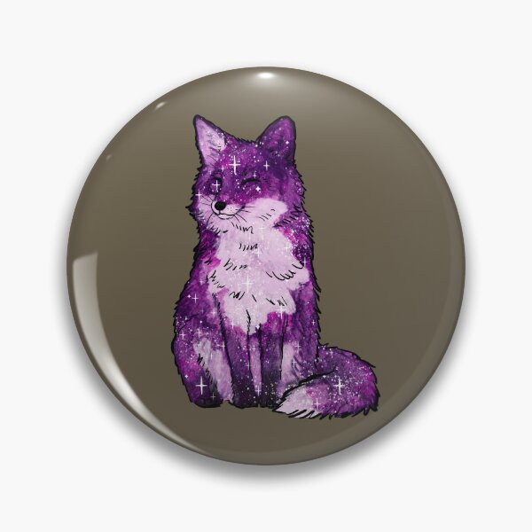 Item preview, Cute Fox Space and Stars – Dark Purple Galaxy designed and sold by northernhugs.