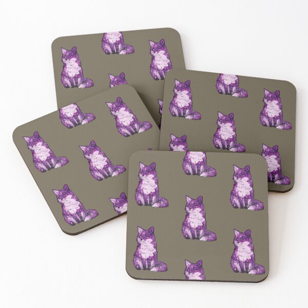 Item preview, Cute Fox Space and Stars – Dark Purple Galaxy designed and sold by northernhugs.
