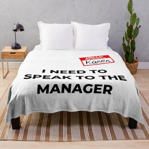 Item preview, Saying Need To The Manager Karen Halloween Costume Font Black designed and sold by JamauDS.