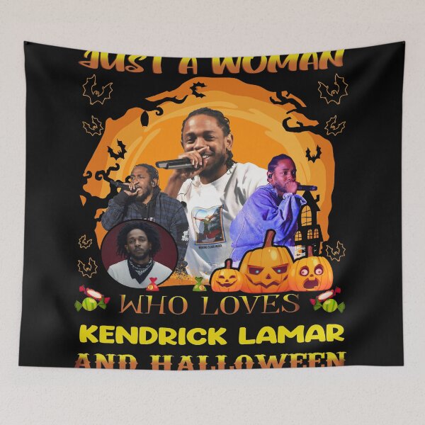 Item preview, Just A Woman Who Loves Kendricks And Halloween designed and sold by ShereeTratt.