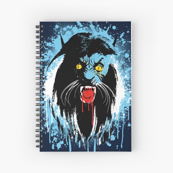 Werecat / Werewolf -Thriller-era paint splatter (Michael Jackson) Spiral Notebook