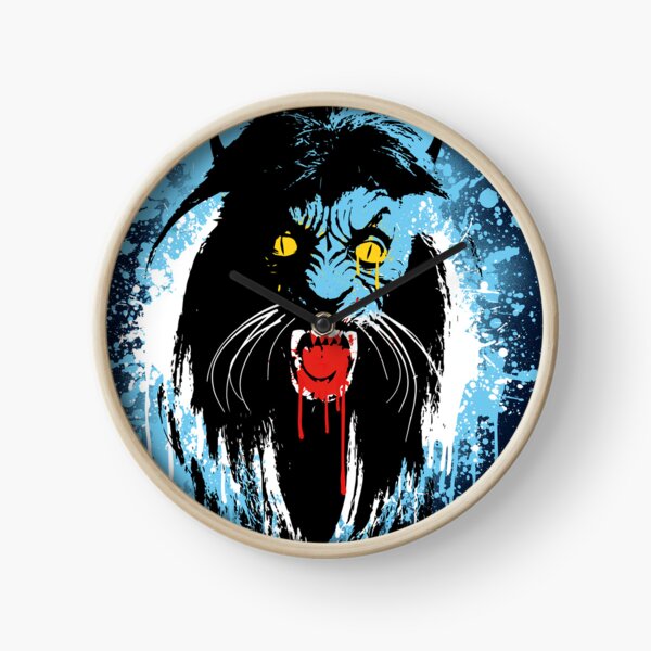 Werecat / Werewolf -Thriller-era paint splatter (Michael Jackson) Clock