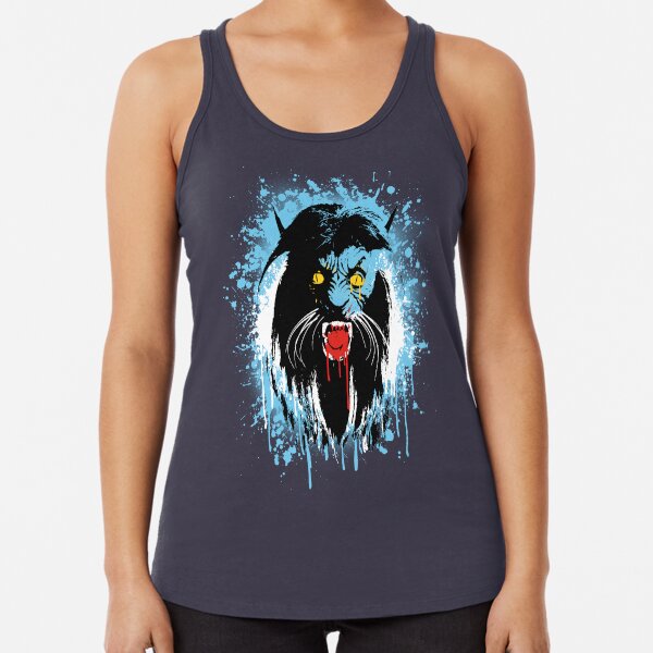 Werecat / Werewolf -Thriller-era paint splatter (Michael Jackson) Racerback Tank Top