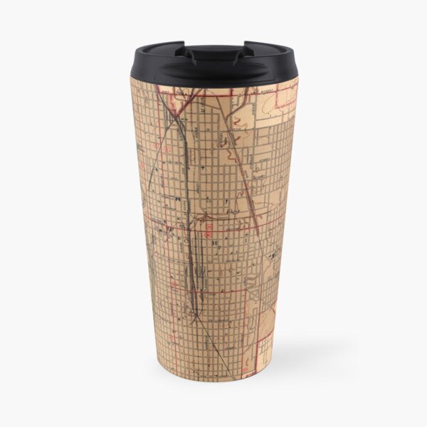 Vintage Map of Wichita Kansas (1943) Travel Mug