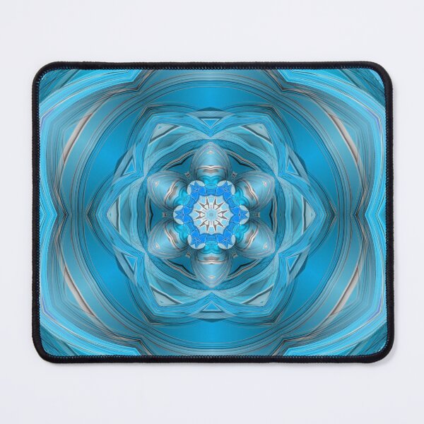 Item preview, intricate floral fantasy in turquoise and blue colours designed and sold by mister-john.