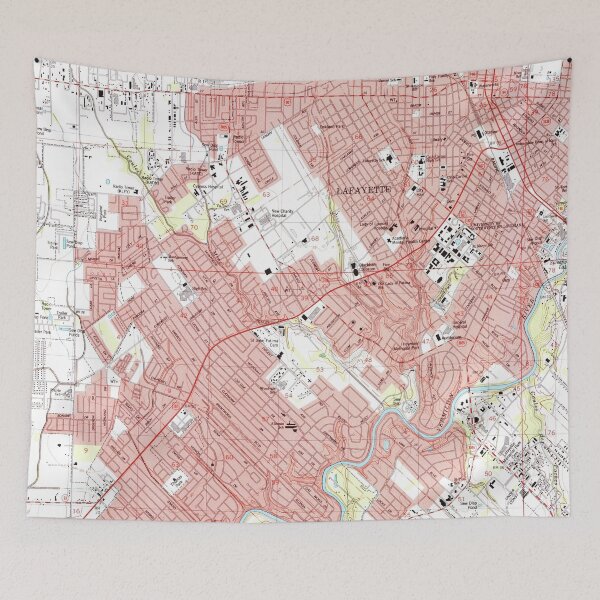 Item preview, Lafayette Louisiana Map (1983)  designed and sold by BravuraMedia.