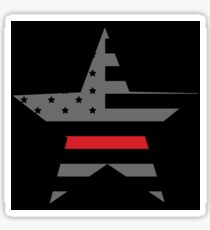 Thin Red Line - American Fire Fighter Flag Sticker