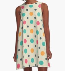 Polka Dots Lover (Color Mixer) Small Art A-Line Dress