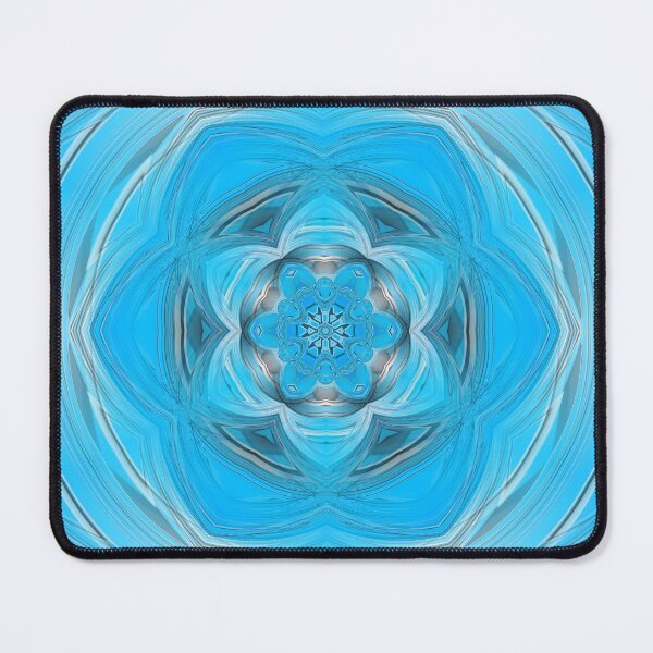 Item preview, detailed and intricate floral fantasy in turquoise and blue colours designed and sold by mister-john.