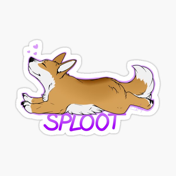 Soft Pedigree: The Corgi Sploot Sticker