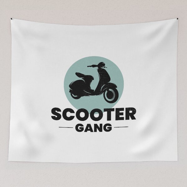 Item preview, Scooter Rider Gang Scootering Motorbike Moped Bike designed and sold by CuteDesigns1.