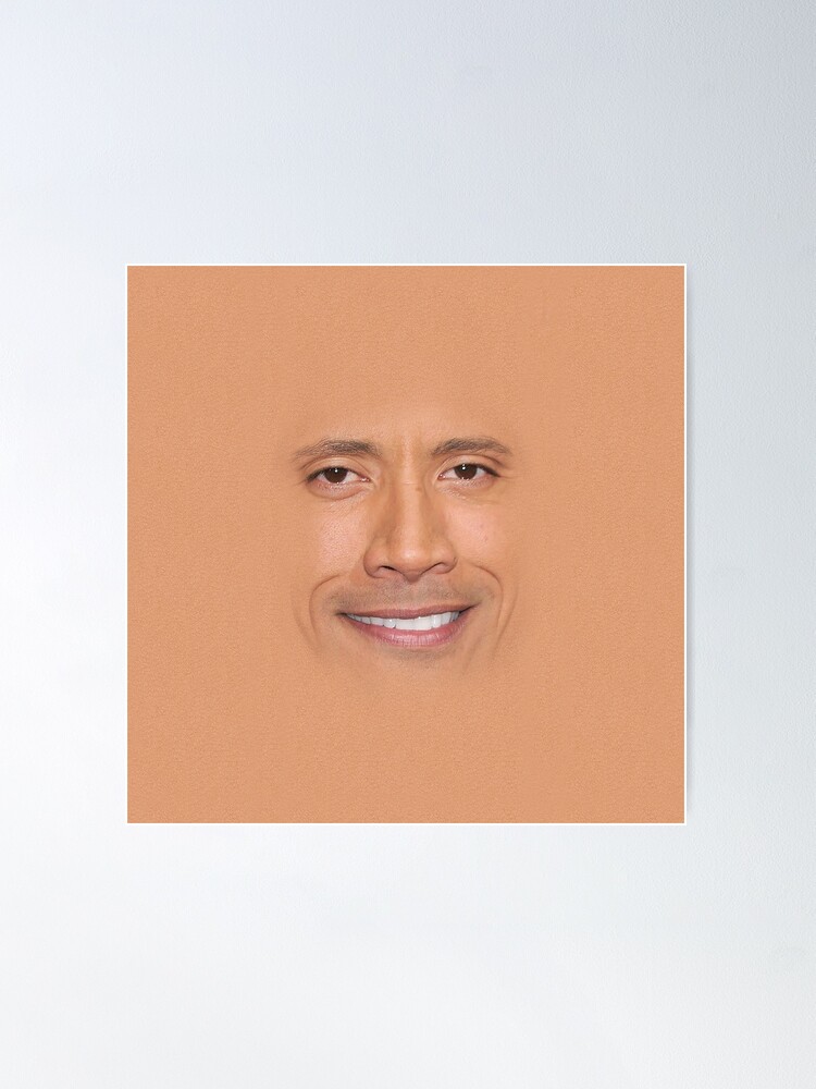 The Rock Eyebrow meme pumpkin face Poster for Sale by Mini Mab