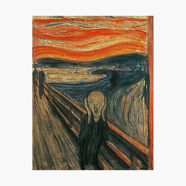 Item preview, The Scream by Edvard Munch (Textured) designed and sold by dzdn.