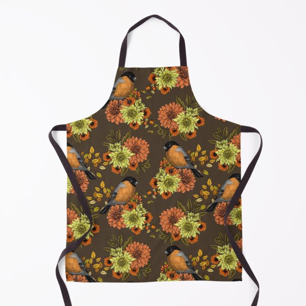 Item preview, Bullfinch on autumn florals designed and sold by Katerina Mitkova Kirilova.