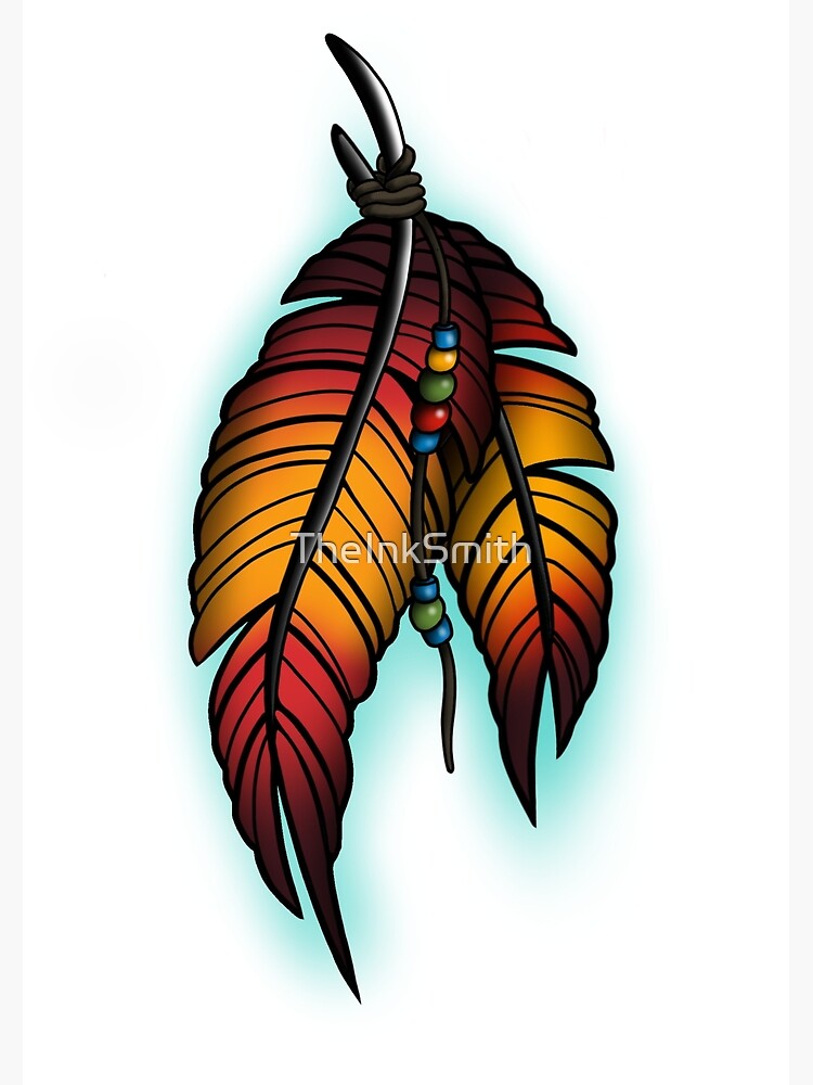 native american feather tattoo designs