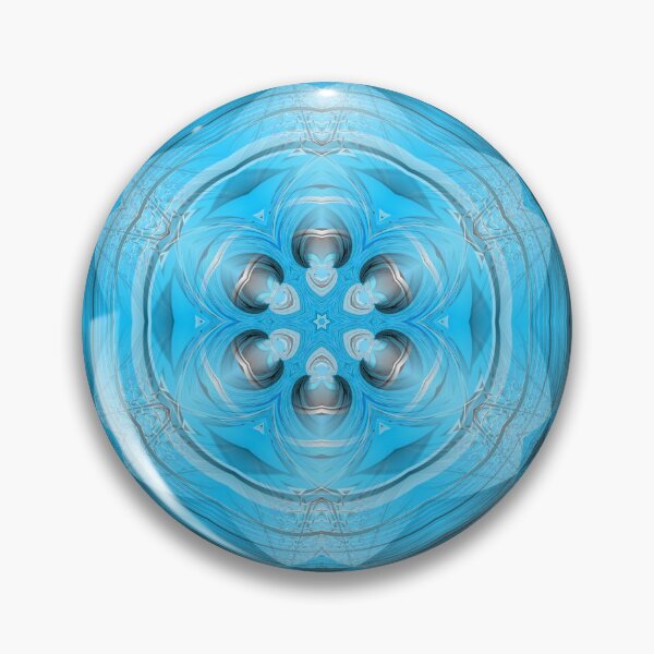 Item preview, vibrant floral fantasy in turquoise and blue colours designed and sold by mister-john.