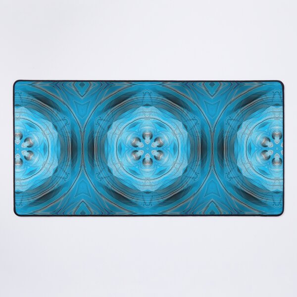 Item preview, vibrant floral fantasy in turquoise and blue colours designed and sold by mister-john.