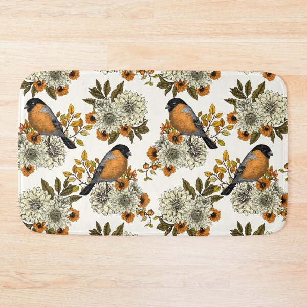 Item preview, Bullfinch on autumn florals 2 designed and sold by Katerina Mitkova Kirilova.