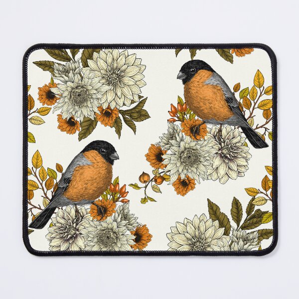 Item preview, Bullfinch on autumn florals 2 designed and sold by Katerina Mitkova Kirilova.