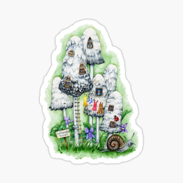 Mushroom Fairy House Sticker